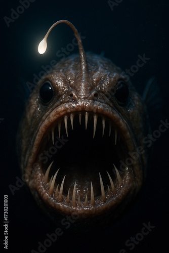 Terrifying Anglerfish Close-Up