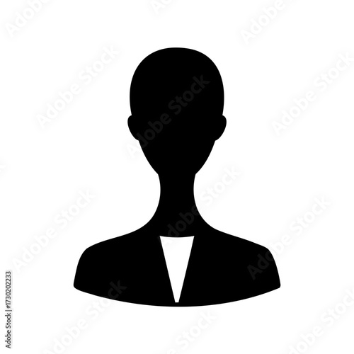 Silhouette of professional woman in a suit for an avatar representation