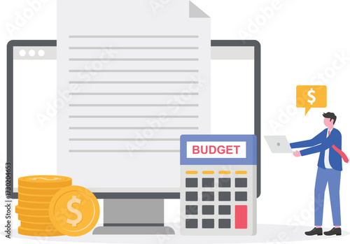 Financial planning, investment strategy, wealth creation concept with character.

