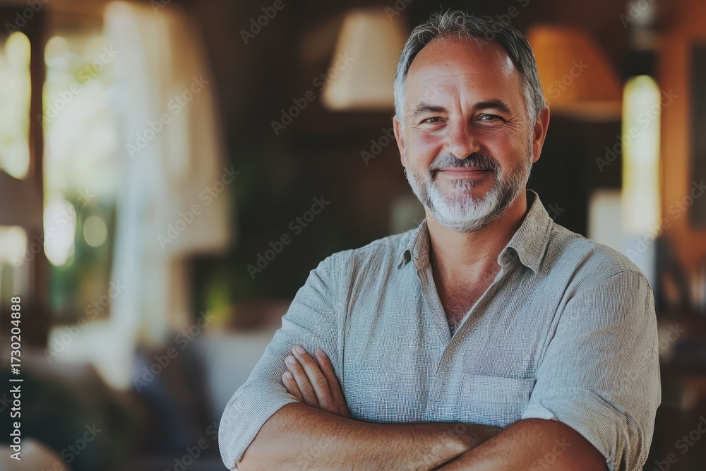 Obraz premium Professional Man Smiling with Crossed Arms Portrait