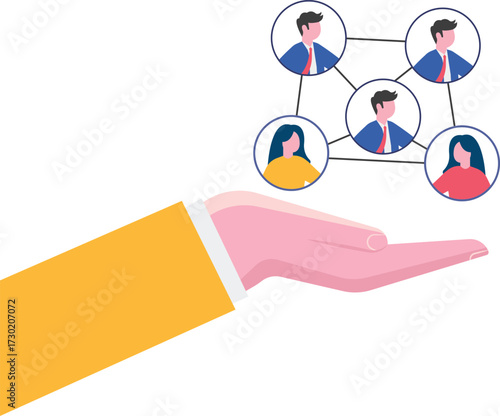 Social development and participation, women participation concepts with people characters.

