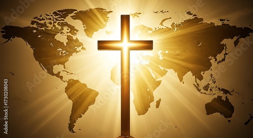 Global Christian Faith Symbol.