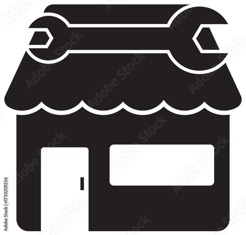 Repair Shop Symbol for Business and Service Solutions