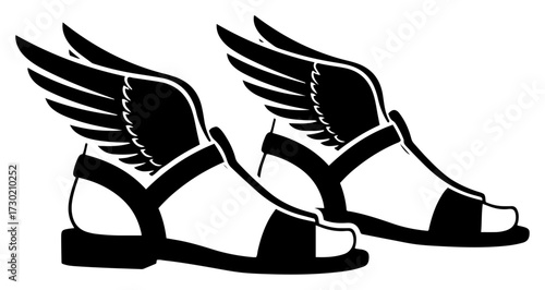 Hermes Winged Sandals Mythology Icon