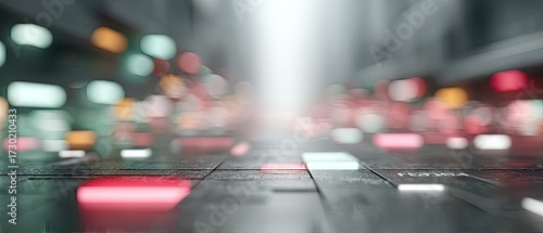 Wallpaper Mural Abstract Futuristic Composition With Blur Effect And Colorful Lights Torontodigital.ca