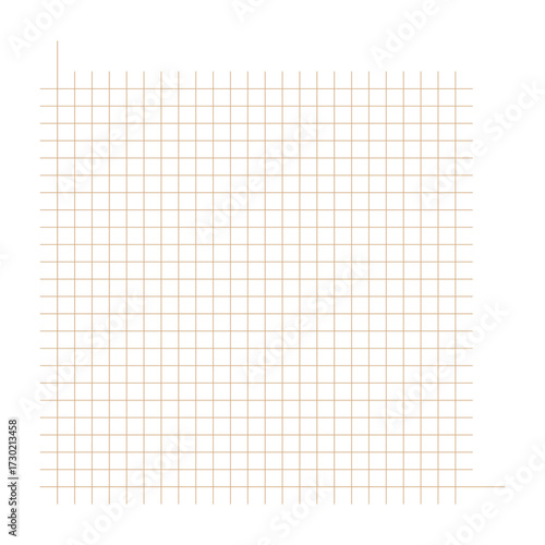 Grid paper. Mathematical graph. Cartesian coordinate system with x-axis, y-axis. Squared background with color lines. Geometric pattern for school, education. Lined blank on transparent background.