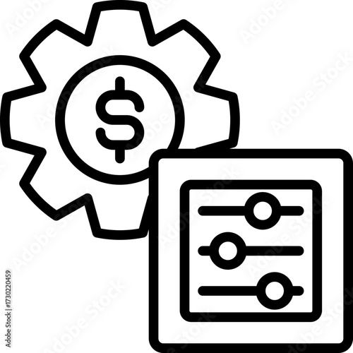 Market Adjustment line icon