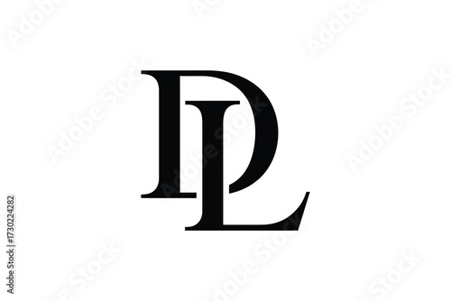 A monogram featuring the letters d and l in a bold and elegant typeface