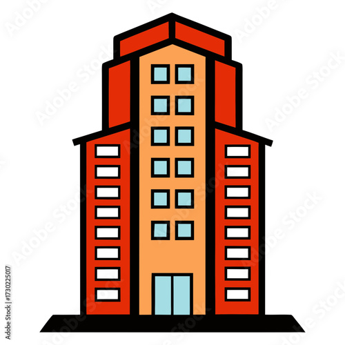 tall city apartment building 