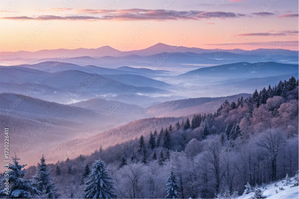 Obraz premium Mystical Mountain Dawn