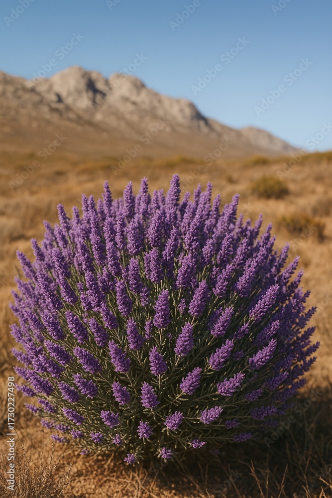 Obraz premium Lavender Bloom in Mountain Desert