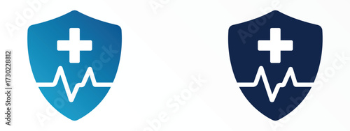 Medical Security Shield Logo for Healthcare and Hospital Branding