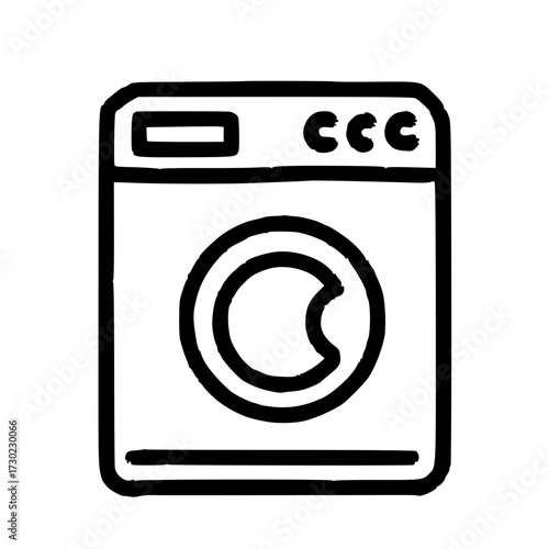 Washing machine outline laundry appliance icon