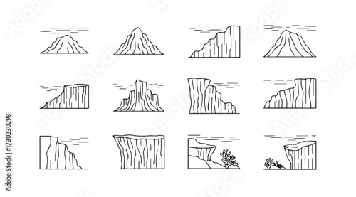 Vector art of mountain isolated on white