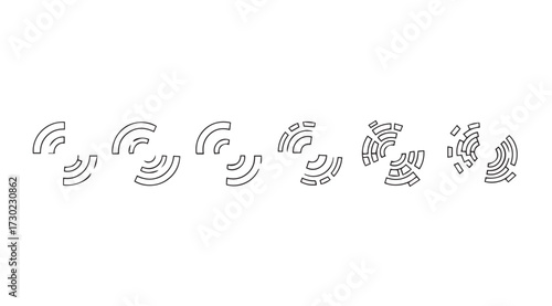 Vector art of wifi signal icon set