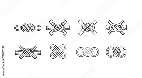 Vector art of set of knot icons