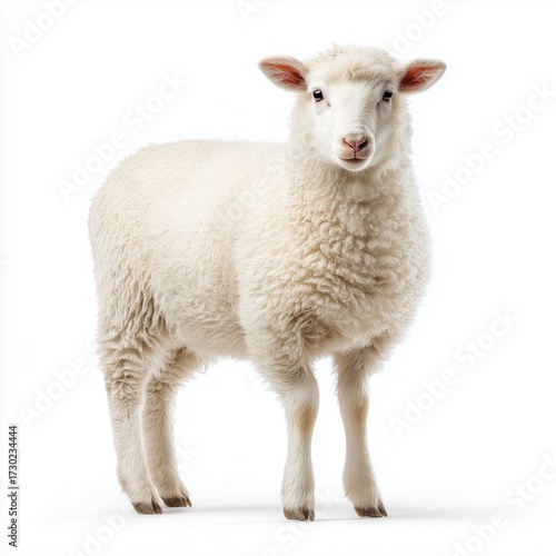 Lamb standing on white background, white background cut out png