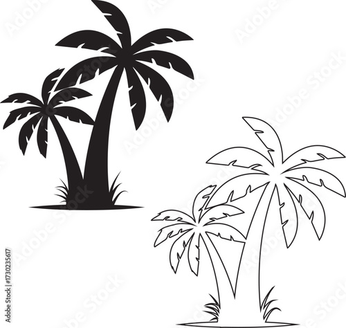 palm tree silhouettes