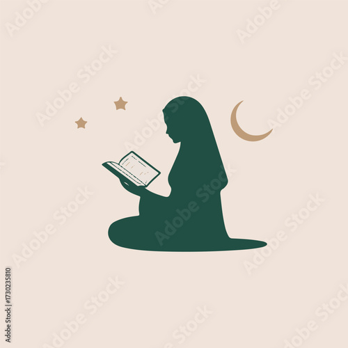 woman reading holy quran