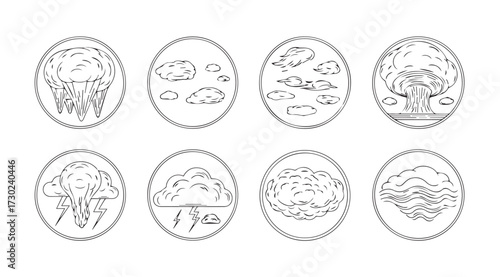 Vector art of cloud isolated on white