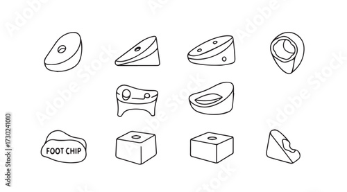 Vector art of climbing hold isolated