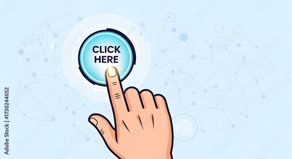 Fototapeta premium click here icon design digital 