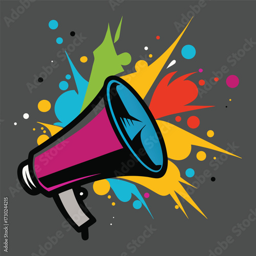 vector illustration of a megaphone