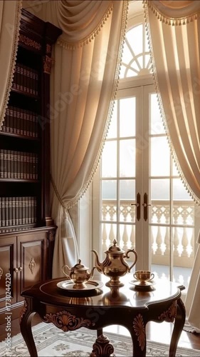 Contemporary luxury apartment living room design with comfortable sofa, wooden floor, and indoor view