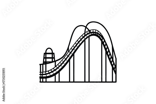 coaster vector illustration