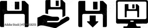 Vectors of Save Symbol Hand Download Graphic Design