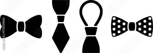 Stylish Bow Tie and Necktie Vector Set for Fashion Design Projects