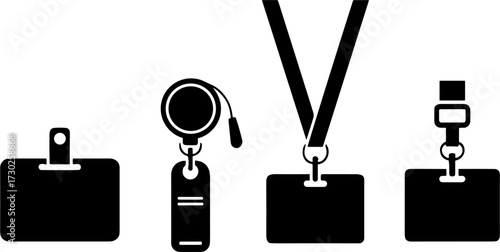 Identification Badge Designs with Clips Lanyards and Retractable Holders