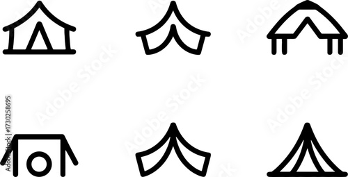 Various Simplified Tents for Camping and Outdoor Activities