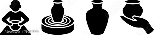 Pottery Creation Process Illustrated with Hands and Vases