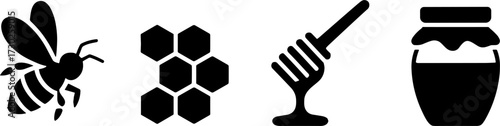 Bee Honeycomb Honey Dip and Jar Set for Nature Lovers