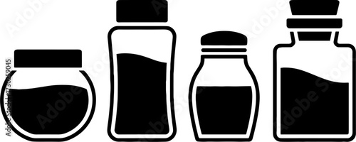 Assorted Glass Jars Container Set for Kitchen Storage and Decor