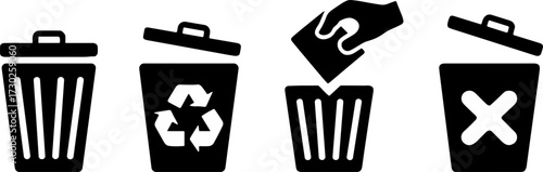 Trash Disposals Featuring General Waste Recycling and Sorting