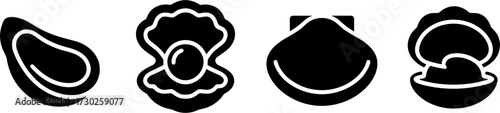 Stylized Vector Shell Designs for Crafting and Culinary Illustration