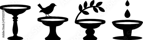 Elegant Bird Bath Design with Natural Elements for Outdoor Decor