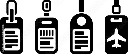 Travel Luggage Tags Set for Travel Blogs and Website Design