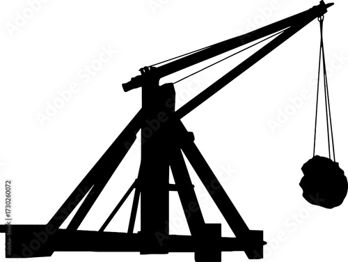 Classic Catapult Silhouette Ideal for Designs and Illustrations