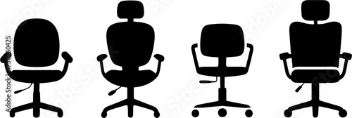 Silhouette Collection of Four Diverse Office Chairs Designs