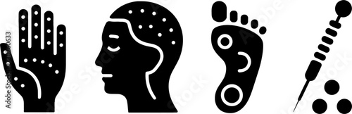 Anatomical Symbols for Reflexology and Acupuncture Therapy
