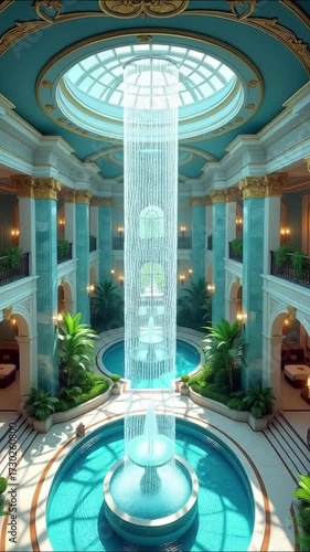 Contemporary luxury apartment living room design with comfortable sofa, wooden floor, and indoor view