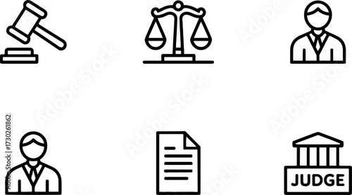 Law Legal Gavel Justice Scales Judge Court Document Lawyers for Legal Services and Courtroom Design