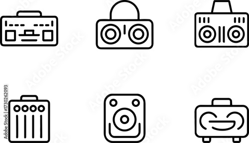 Vectors of Retro and Modern Speakers and Sound Equipment