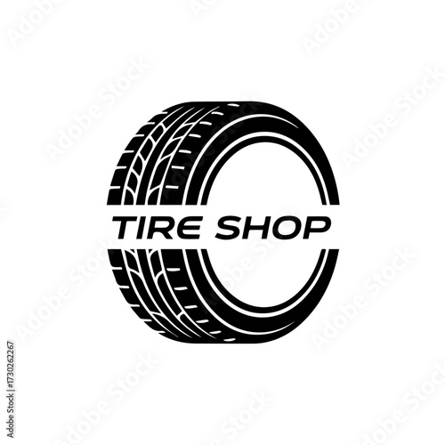Dynamic vector logo illustrating a stylized vehicle tire, symbolizing expert automotive service, wheel repair, and comprehensive car maintenance solutions for drivers