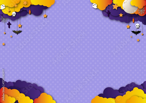 ハロウィン背景枠2