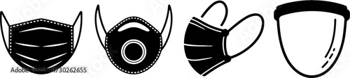 Diverse Collection of Face Masks and Face Shields for Health Safety