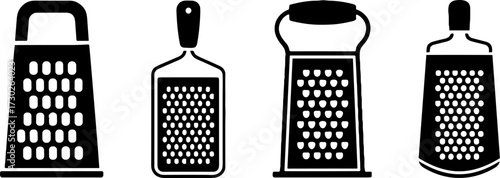 Kitchen Graters Set Different Styles and Handles for Food Grating and Cooking Tools Design